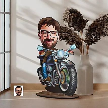 Personalized Biker Caricature: Personalized Gifts for Birthday