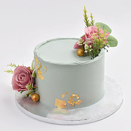 Pink Rose Anniversery Cake