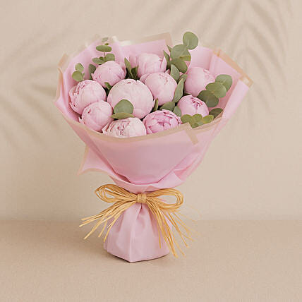 Precious Peonies Bouquet: Marriage Anniversary Gifts for Wife