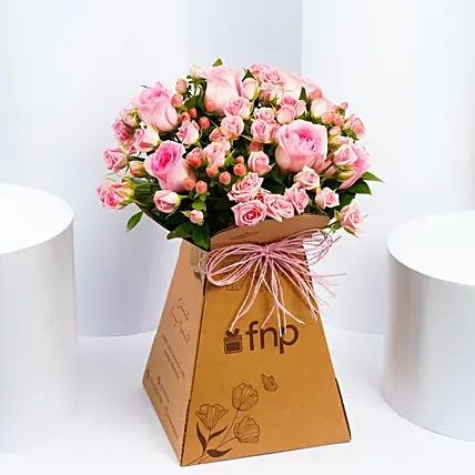 Pretty Pink Rose Bunch: Same Day Delivery Gifts for Mothers Day