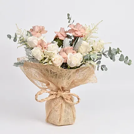 Rose Affection Bouquet: White Flower Bouquets