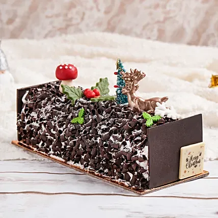 Santas Sweet Log Cake 8 Portion: Christmas Gifts for Kids