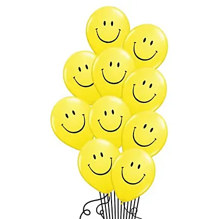 Smiley Helium Balloons: Childrens Day Gifts
