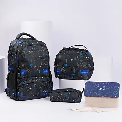 Space Design Back To School Bag With Lunch Box: Back to School Gifts