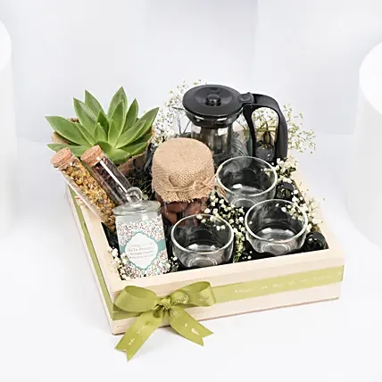 Tea n Cookies Gift Tray: Gifts for 50th Anniversary