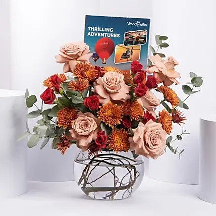 Wondergifts Thrilling Adventures Gift Voucher With Flower: Experiential Gifts in Dubai