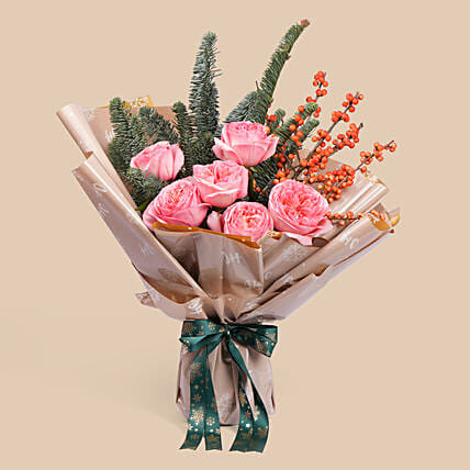 New Year Rose Arrangement: Christmas Flowers