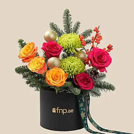 Merry Bright Christmas Arrangement: Christmas Flowers