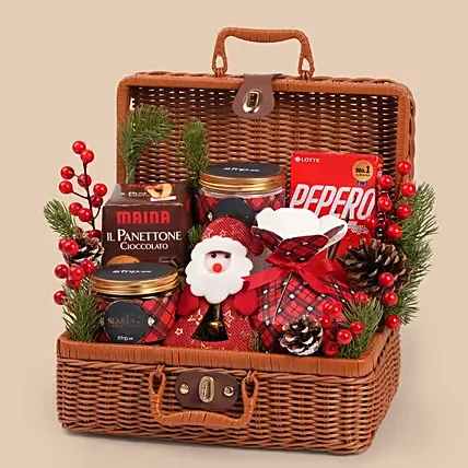 Festive Santa Delight Basket: 