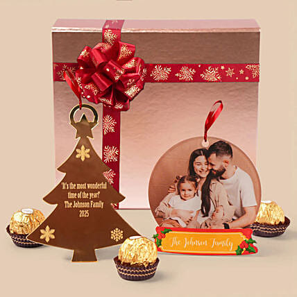 Personalized Holiday Love Gift Set: Christmas Ornaments