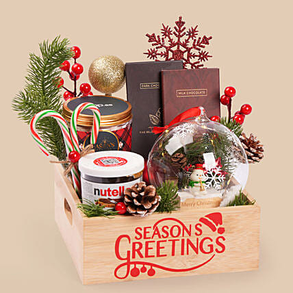 Seasons Greetings Sweet Treat Crate: Christmas Hampers
