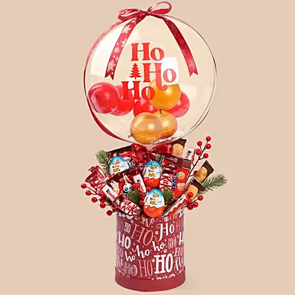 Christmas Ho Ho Ho Balloon Gift: Christmas Chocolates