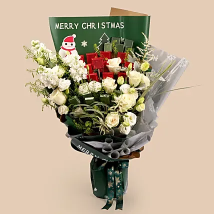 White Christmas Elegance Bouquet: 