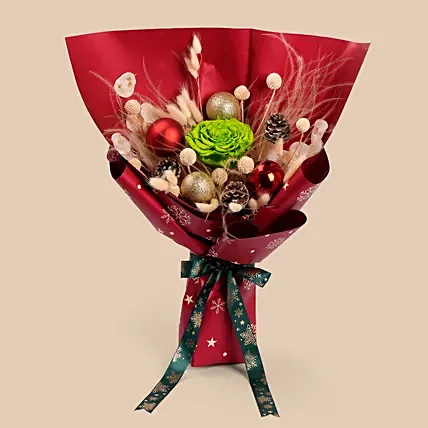 Christmas Red Radiance Festive Bouquet: Christmas Balloons