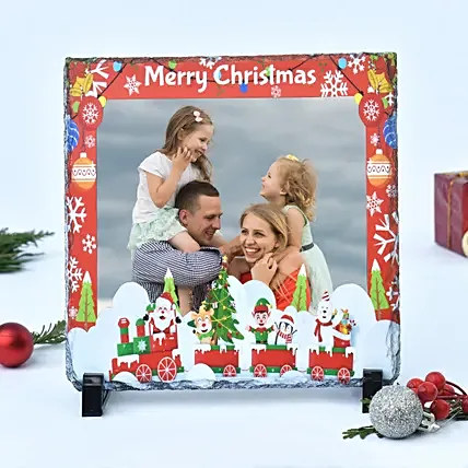 Merry Christmas Stone Frame: Personalised Christmas Gifts
