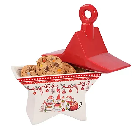 Festive Cookies In Star Jar: Gifts Under 99