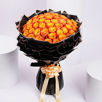 Orange Rose Bouquet: Anniversary Gifts