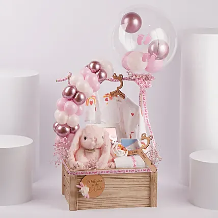 Welcome Baby Girl Celebration Hamper: Gift Hampers 