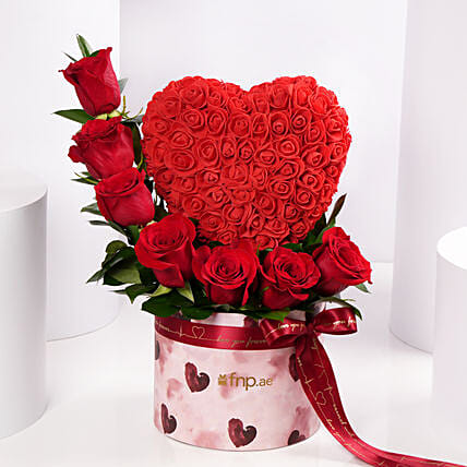 Valentine Red Rose Heart: Hug Day Gifts