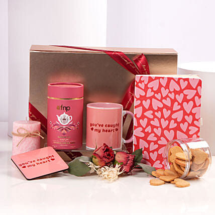 Pink Bliss Valentine Hamper: Valentines Day Mugs