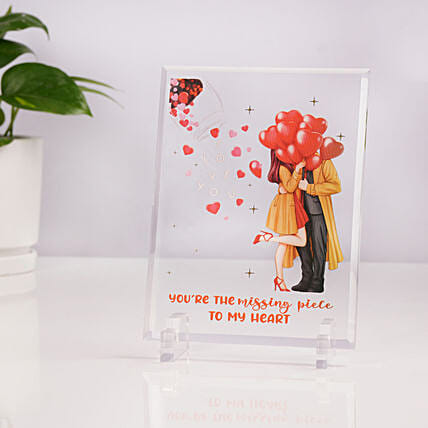 Valentine Love Acrylic Frame: Personalised Valentines Day Gifts   