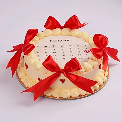 Valentine Special Calendar Cake 500gm: Valentine Cakes for Husband