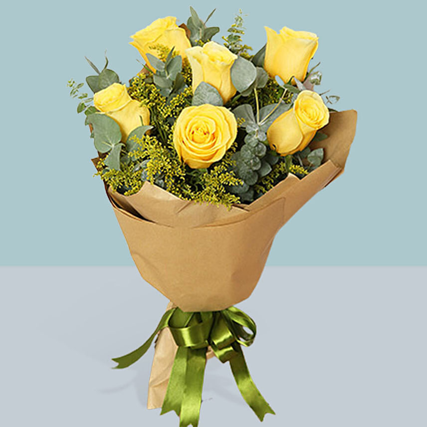 6 Gracefull yellow bouquet