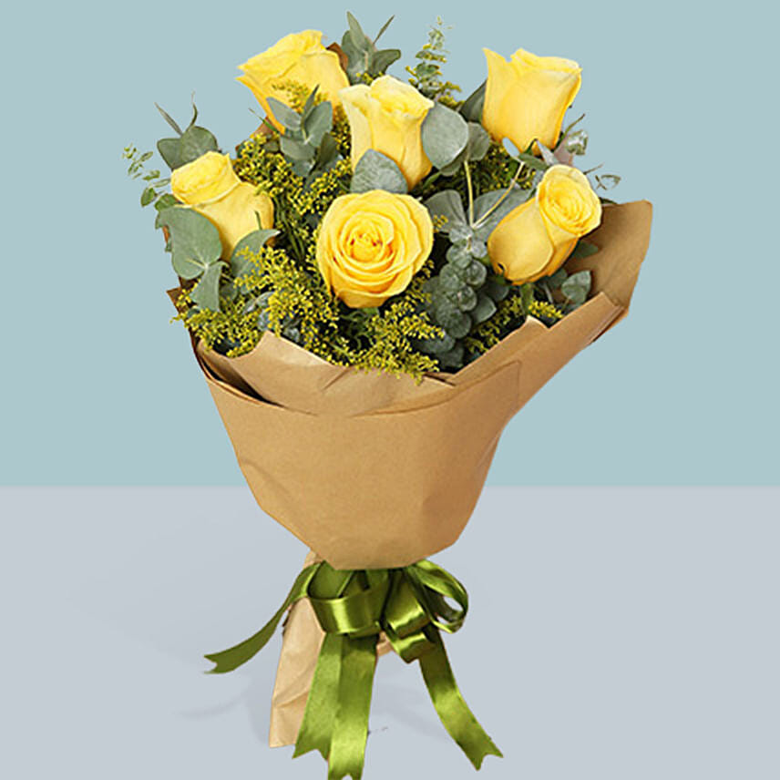 6 Gracefull yellow bouquet