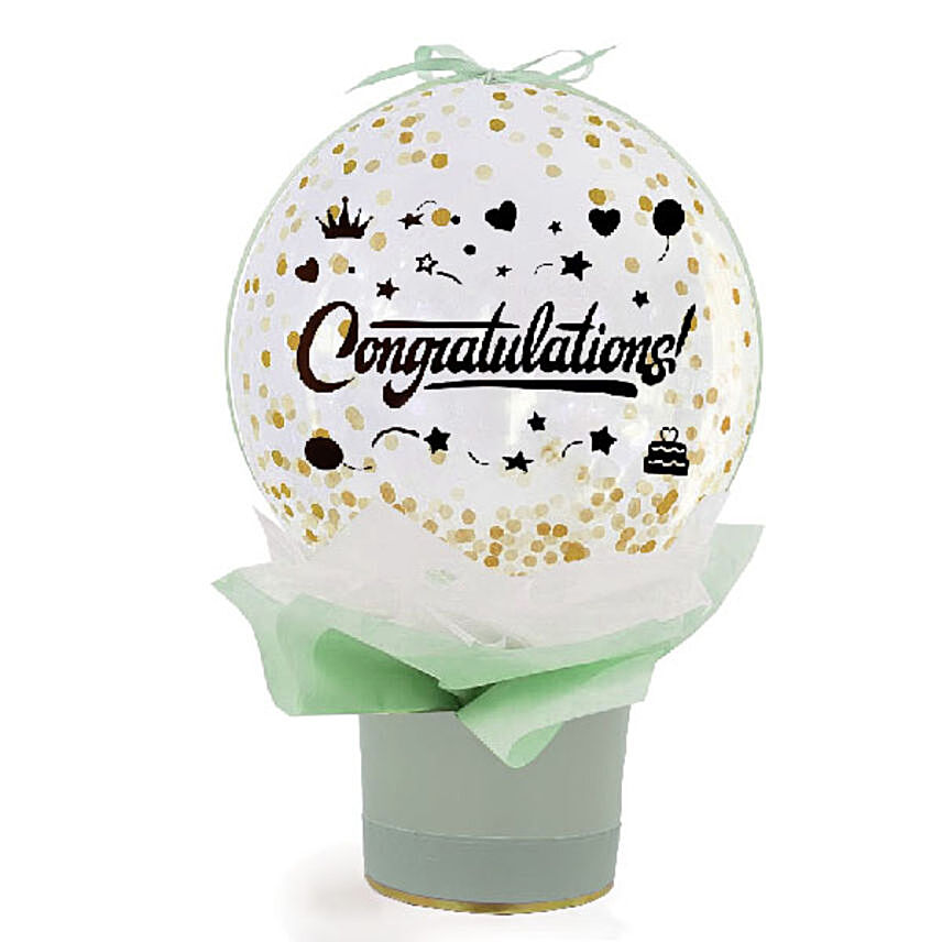 Congratulations Confetti Bubble Balloon Box