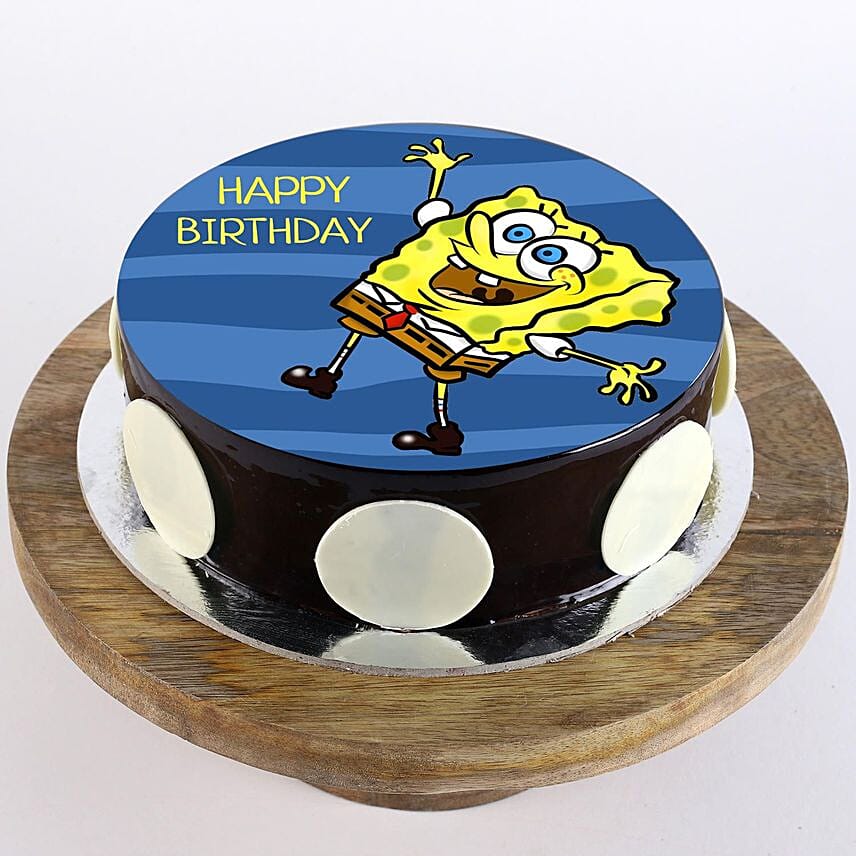 Happy Spongebob Photo Cake Half Kg