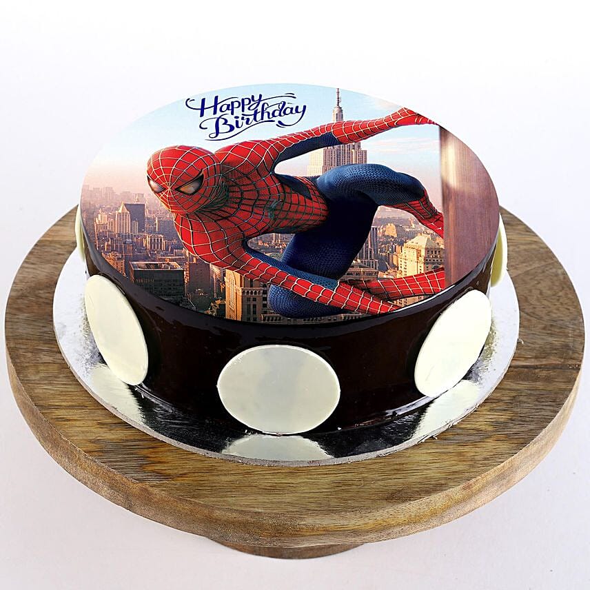 Spiderman Chocolate Photo Cake 1Kg