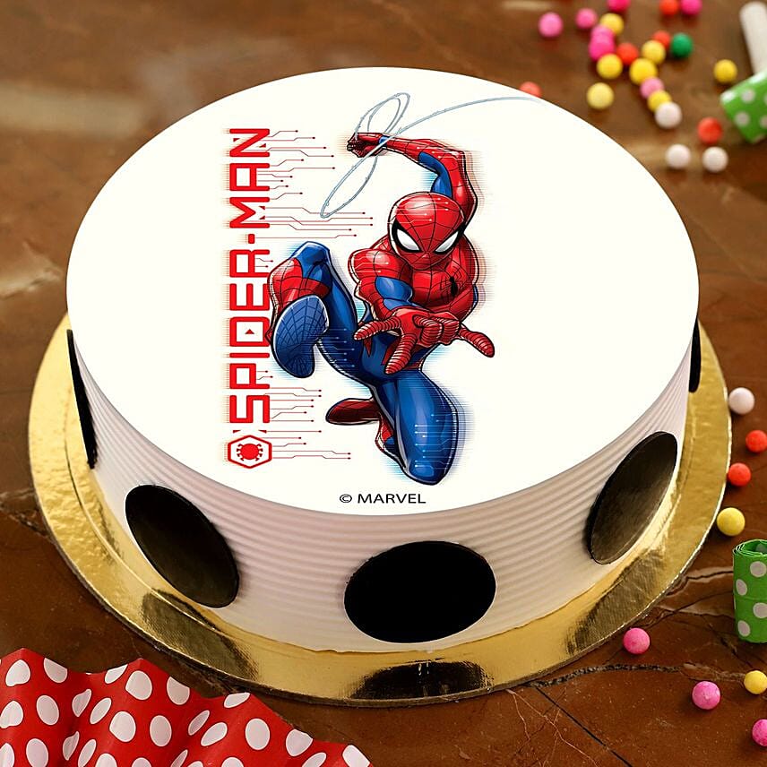 Spiderman In Action Pineapple Cake Half Kg