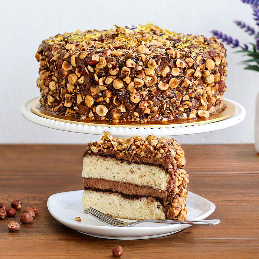 Tempting Hazelnut Praline Cake