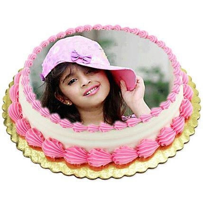 Vanilla Photo Cake Half Kg