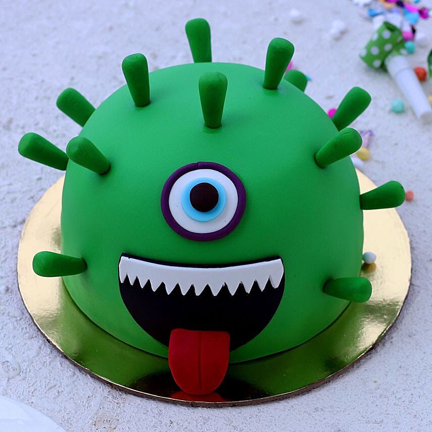 كيكة ترافل بتصميم فيروس كورونا 1 كجم