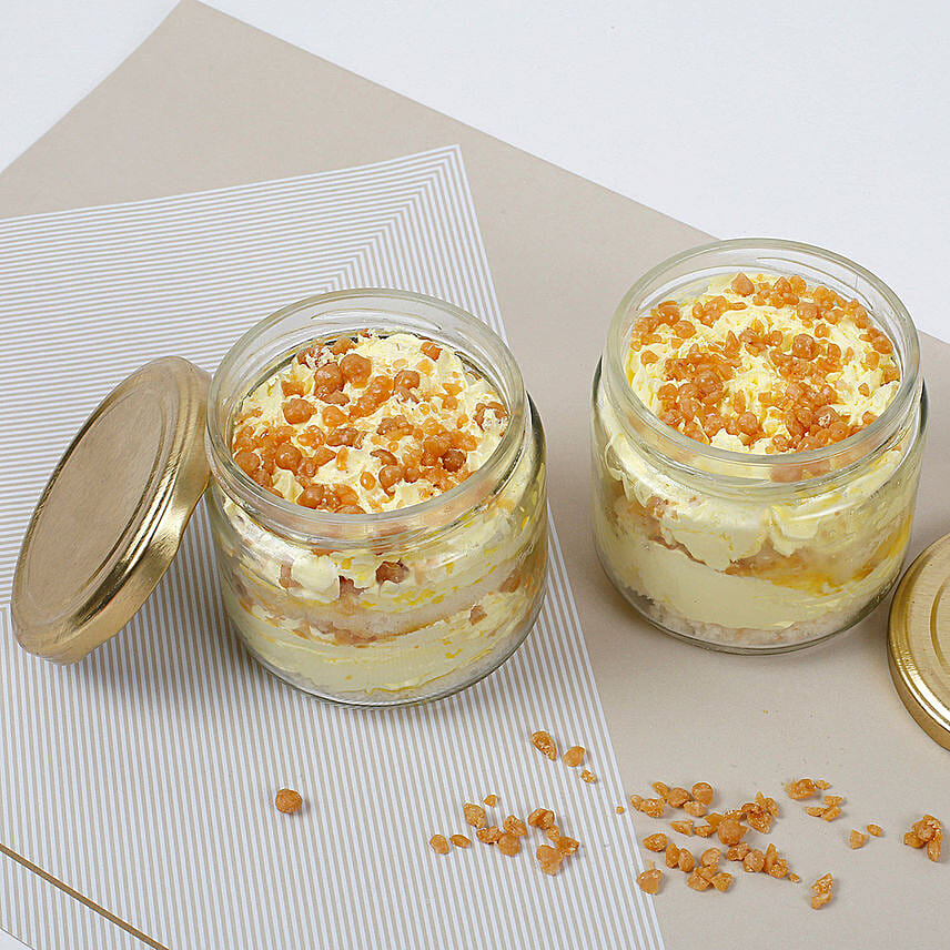 Crunchy Butterscotch Jar Cake Set of 2