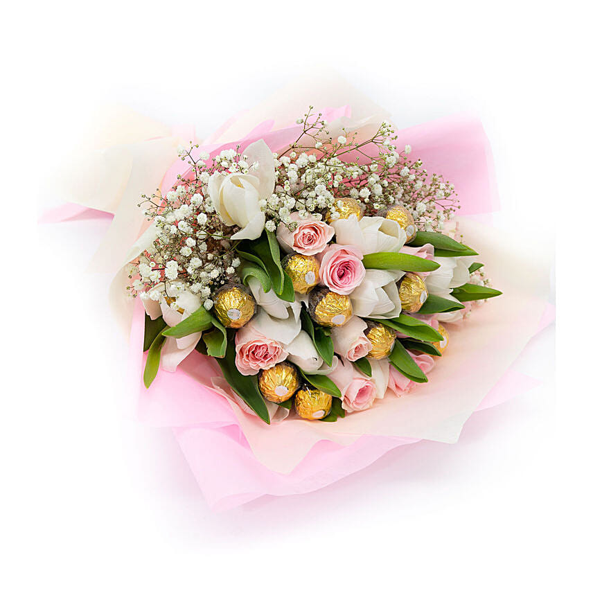 Delightful Flowers Ferrero Rocher Bouquet