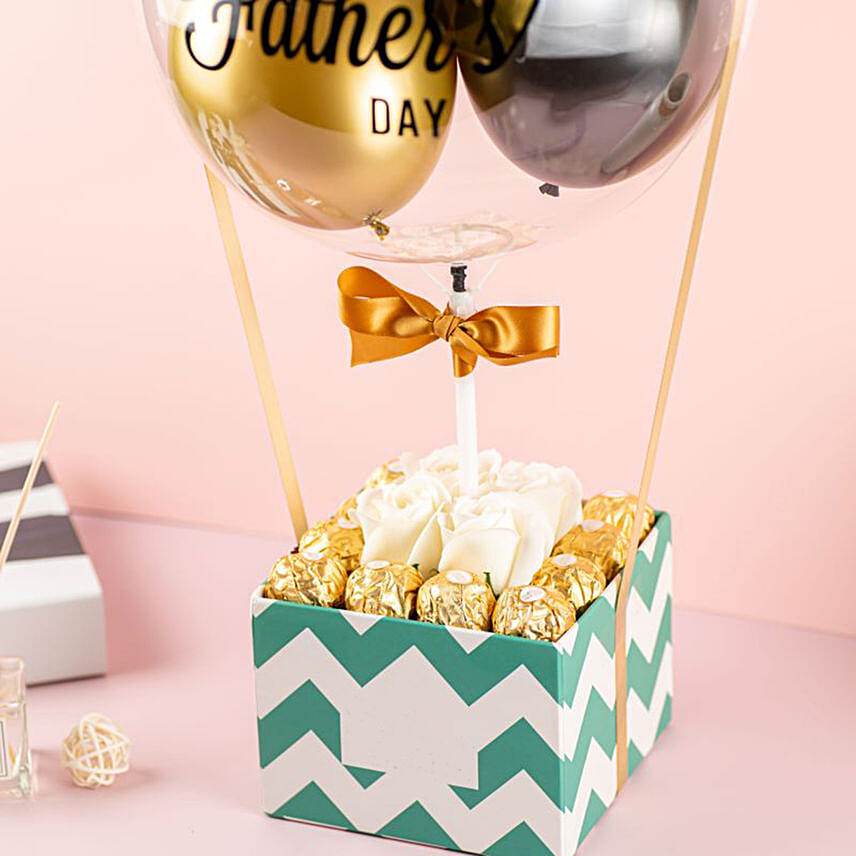 Fathers Day Special Balloon Snacks Box