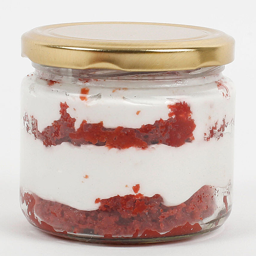 Flaming Red Velvet Jar Cake Set of 2