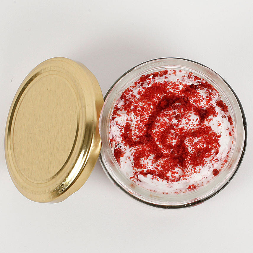 Flaming Red Velvet Jar Cake Set of 2