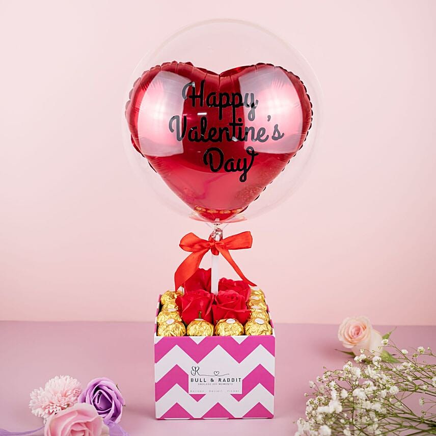 Happy Valentines Day Poppet Snacks Box