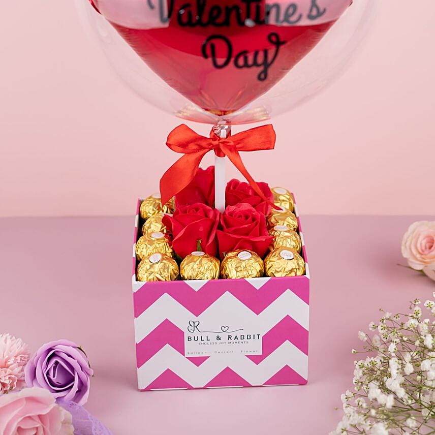 Happy Valentines Day Poppet Snacks Box