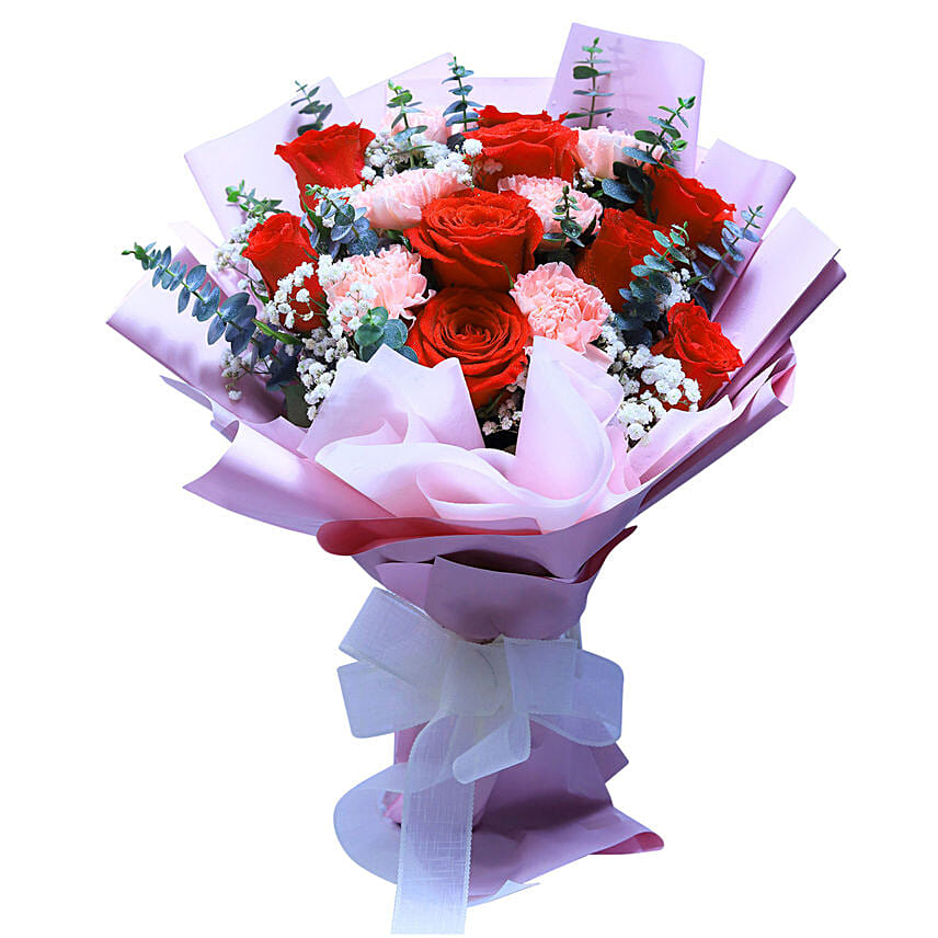 Rose Carnation Bouquet For Love