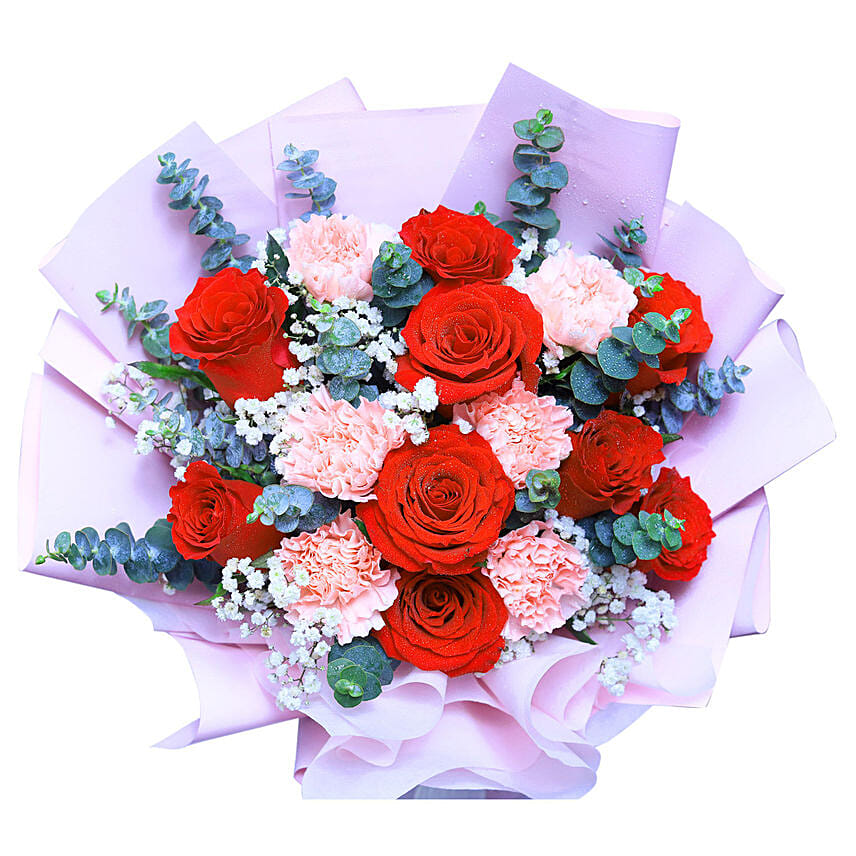 Rose Carnation Bouquet For Love