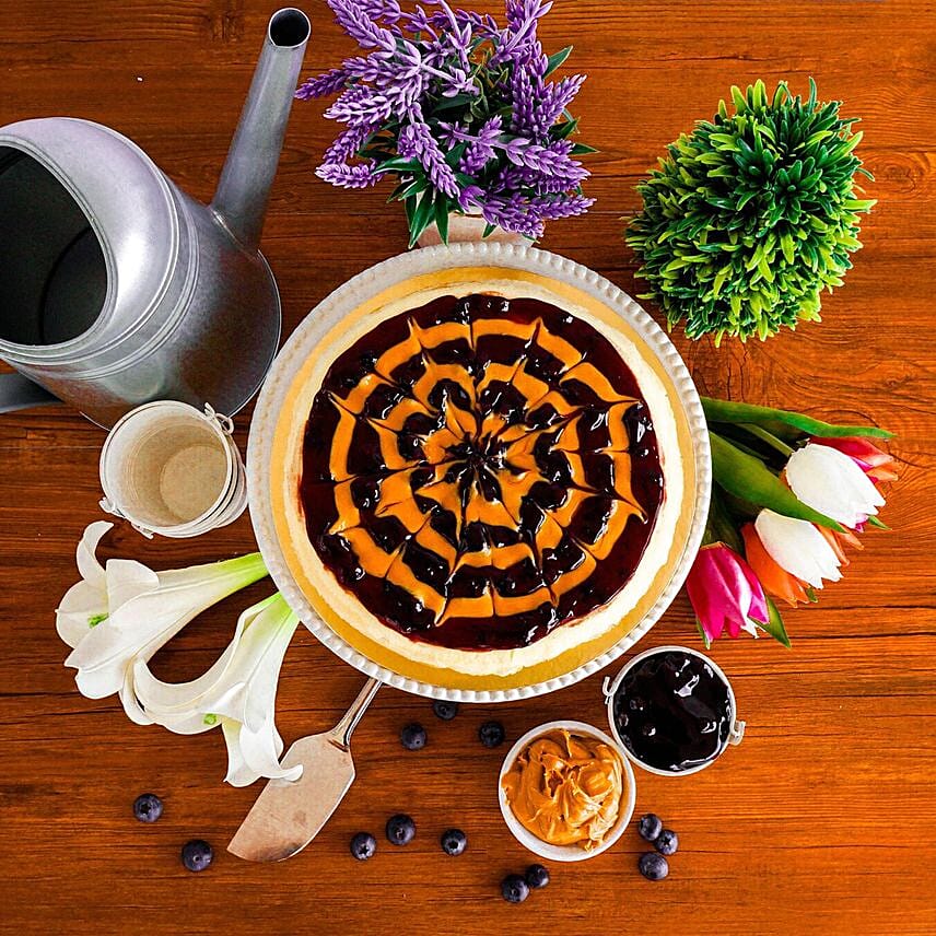 Tempting Blueberry Peanut Crepe Cake