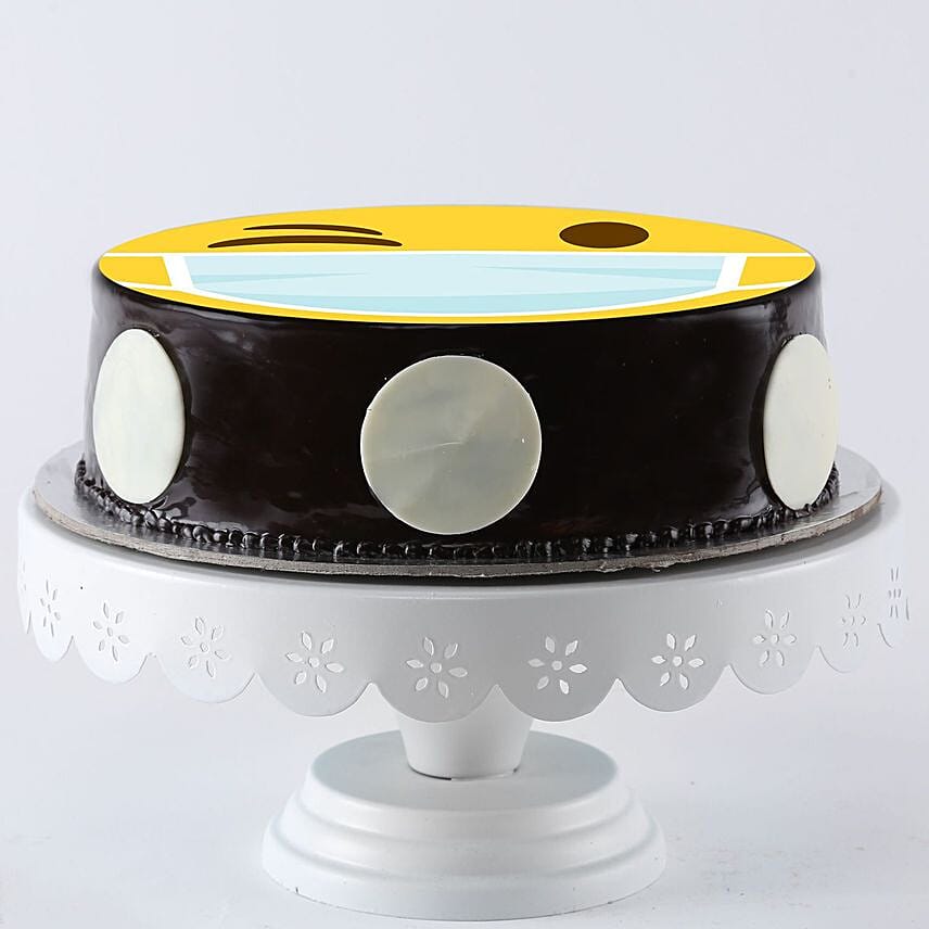 Wink Emoji Mask Chocolate Cake 1.5Kg