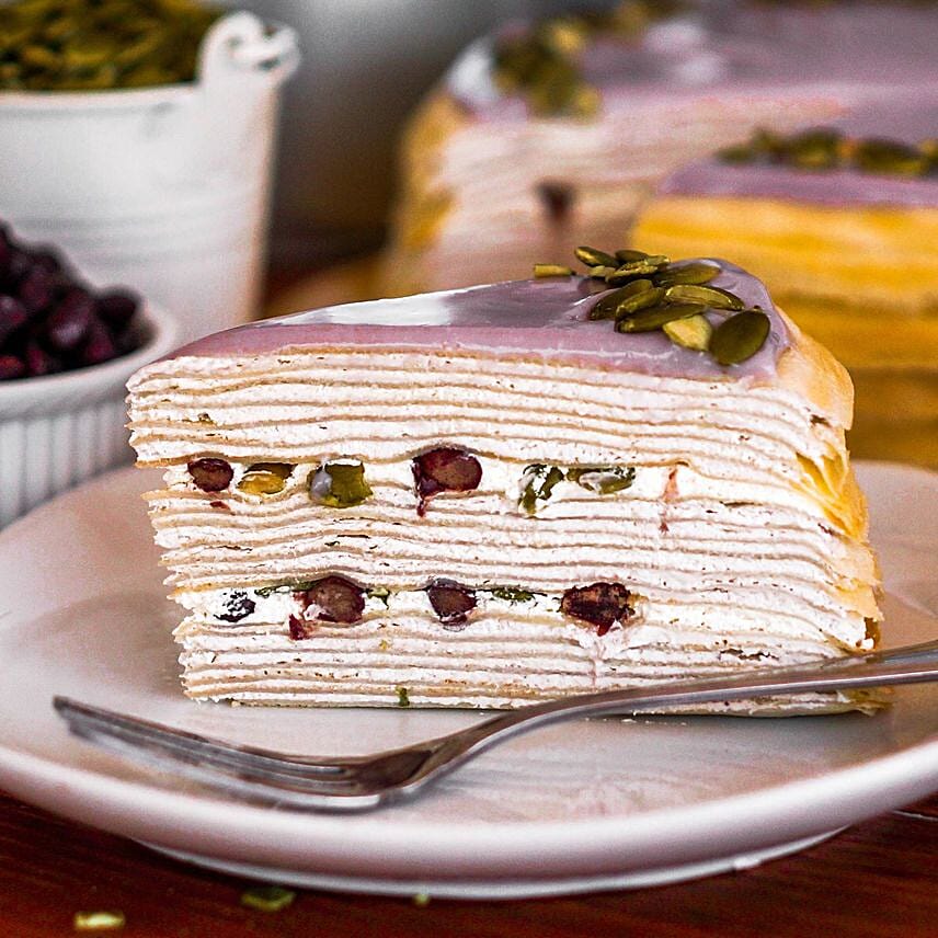 Yam Crepe Cake