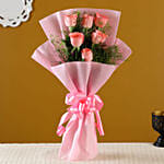 6 Gracefull pink roses bouquet