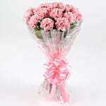 Captivating 20 Pink Carnations Bouquet