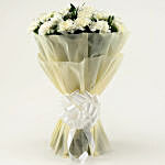 Charming 20 White Carnations Bouquet